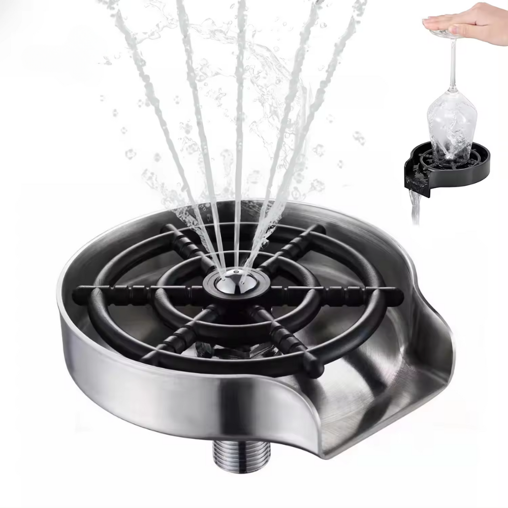 Lavador Vasos Copas Agua Presión Lavaplatos Enjuagador Bar Cocina