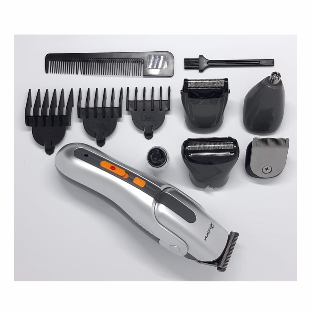 Kit Afeitadora Peluquería Recargable Geemy GM581 8x1 Nariz Barba