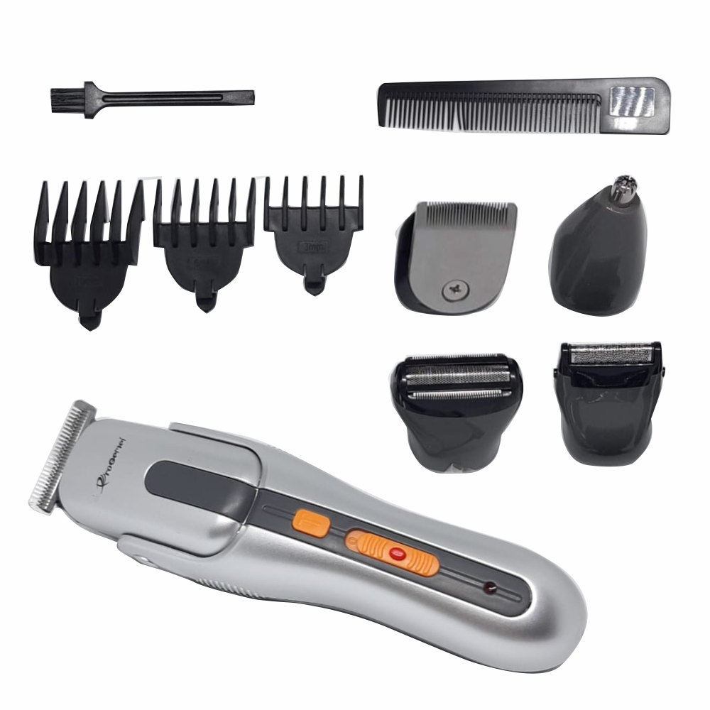 Kit Afeitadora Peluquería Recargable Geemy GM581 8x1 Nariz Barba