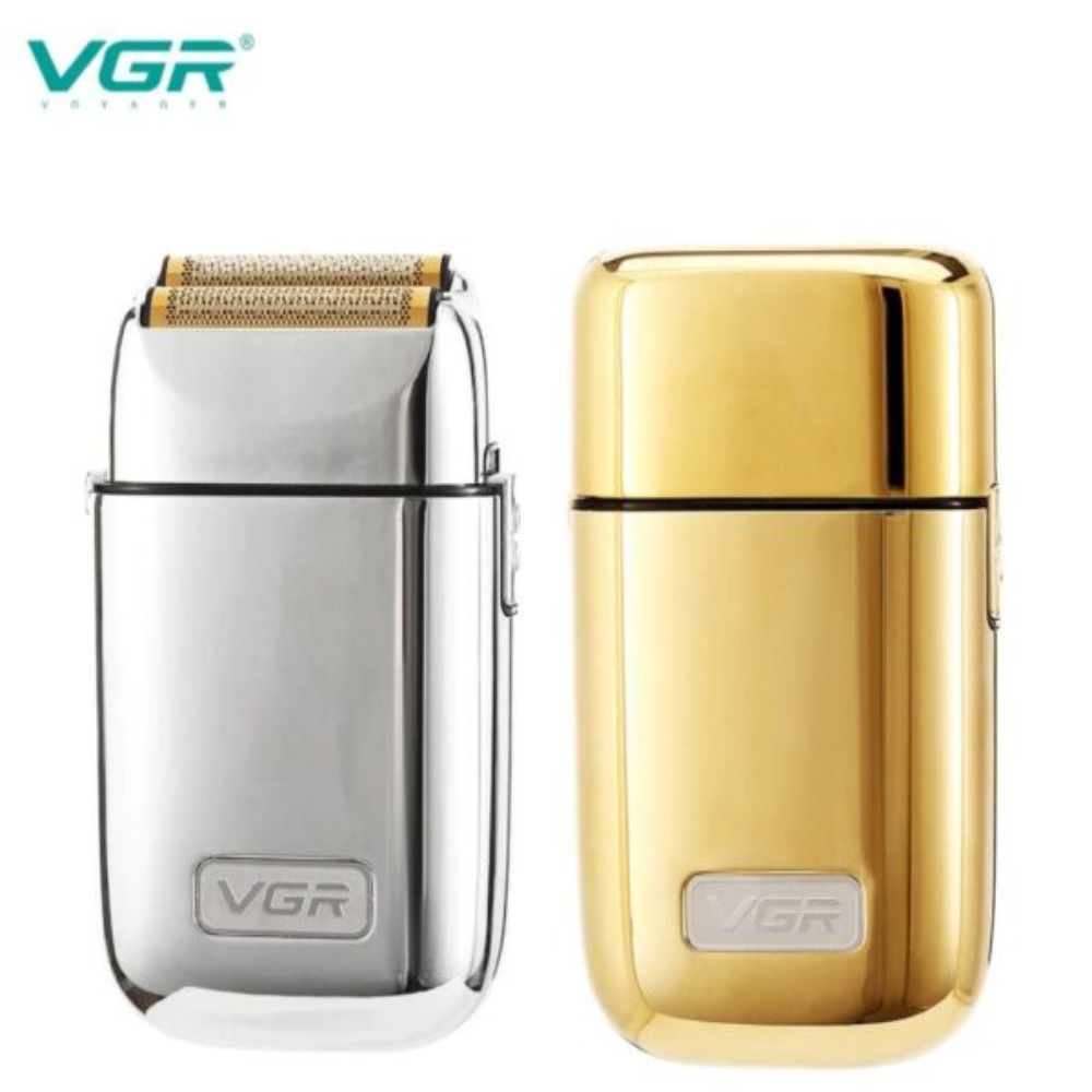 Afeitadora Eléctrica VGR V-398 Recargable USB Metálica Doble Cuchilla