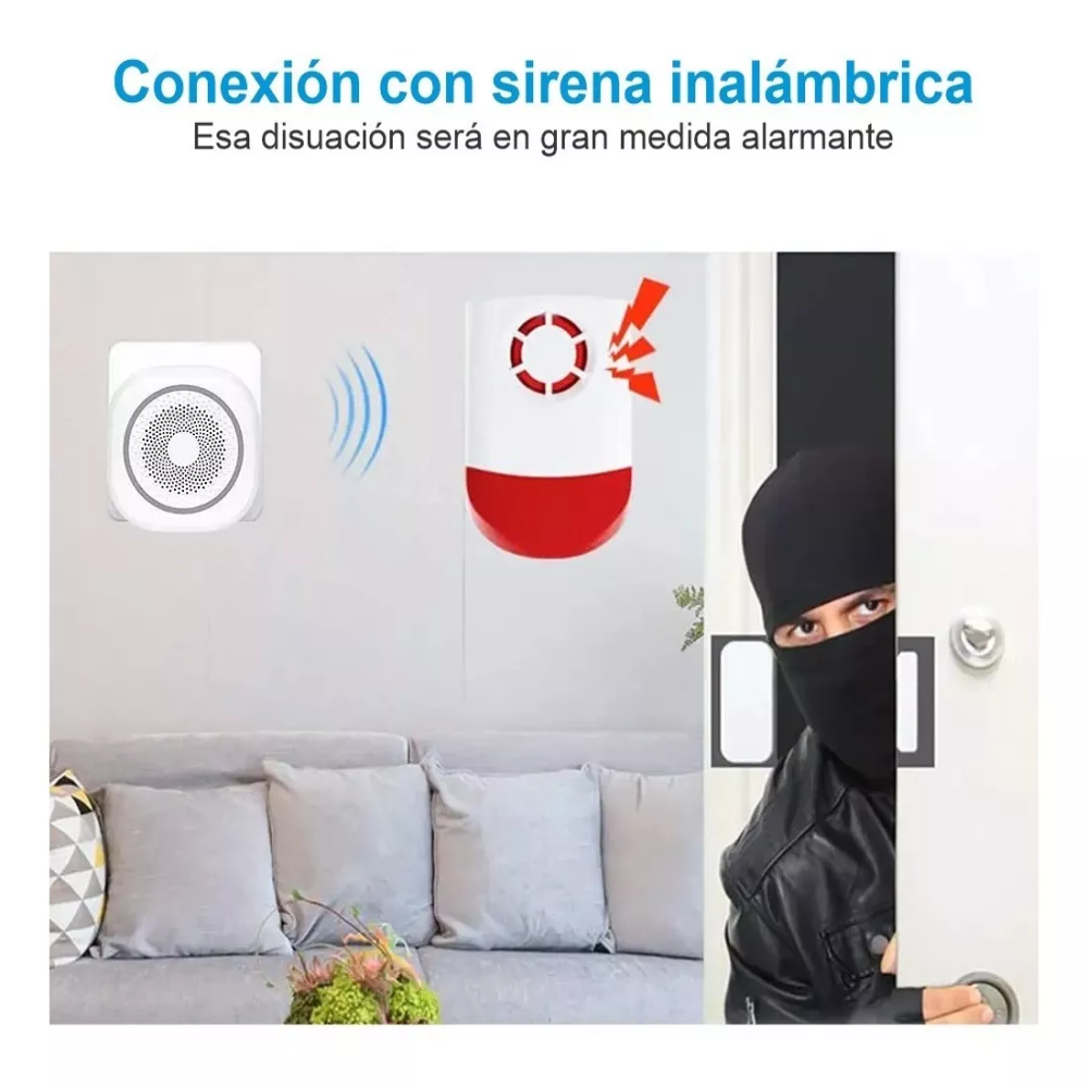 Alarma Inteligente WiFi Kit Sensores Puertas Ventanas PIR Alexa App