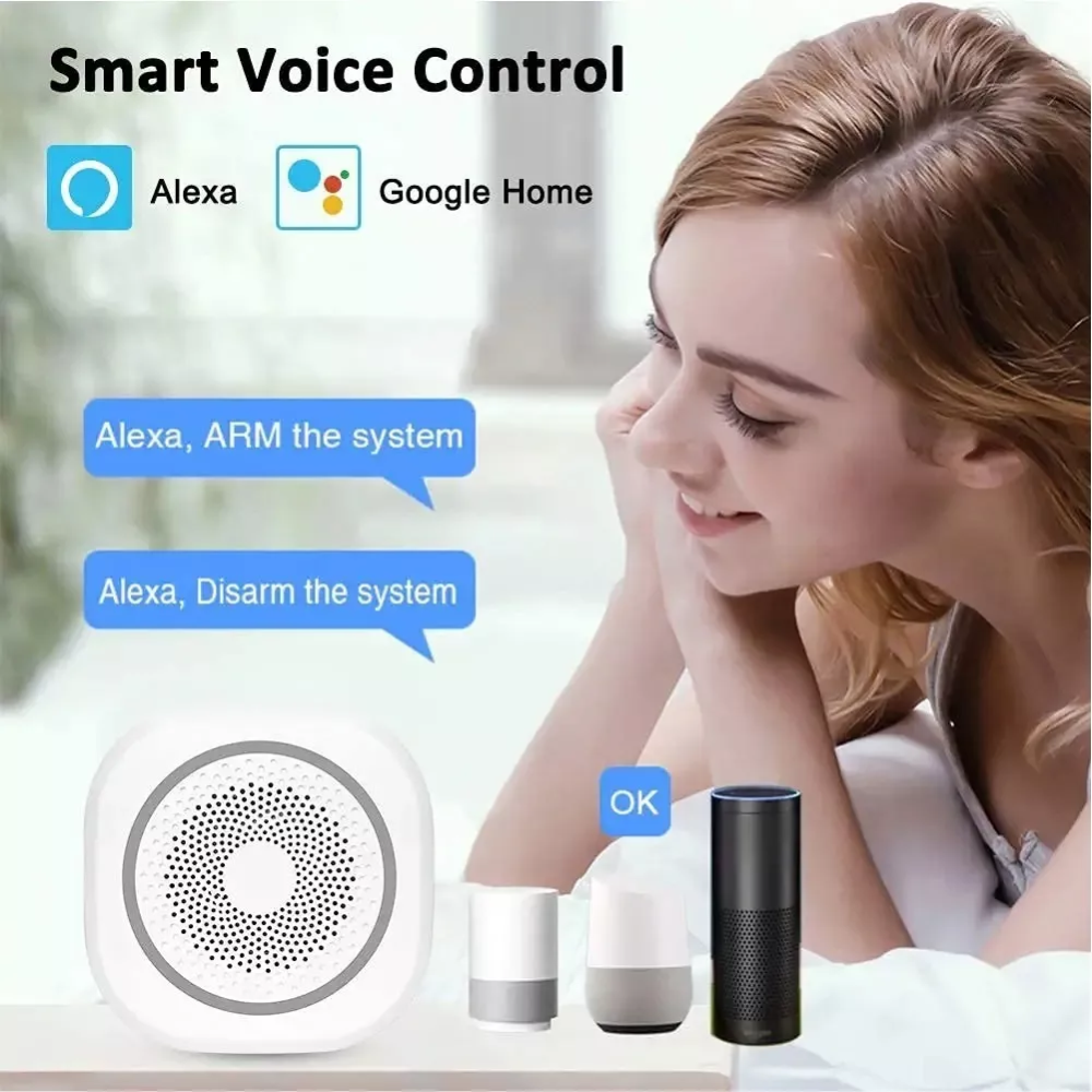 Alarma Inteligente WiFi Kit Sensores Puertas Ventanas PIR Alexa App