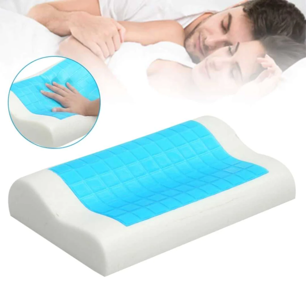 Almohada Ortopédica Viscoelástica Gel Refrescante Funda Doble Cervical