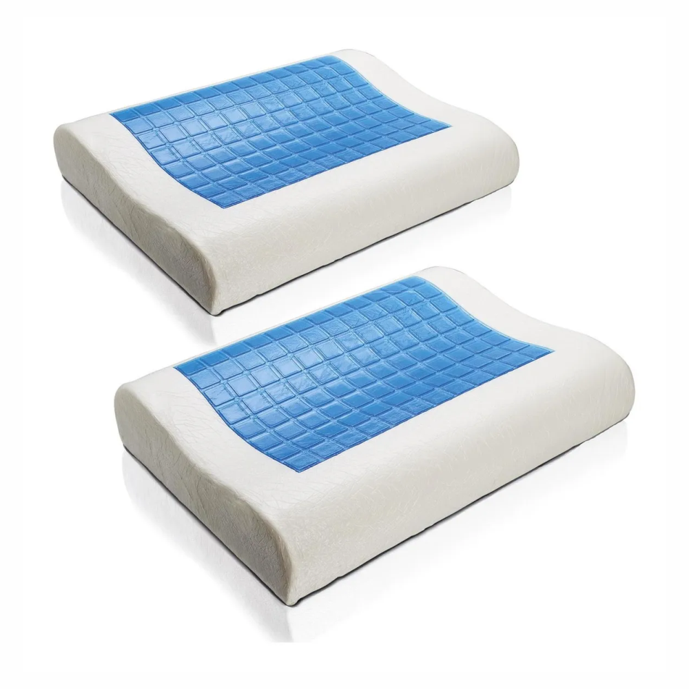Almohada Ortopédica Viscoelástica Gel Refrescante Funda Doble Cervical