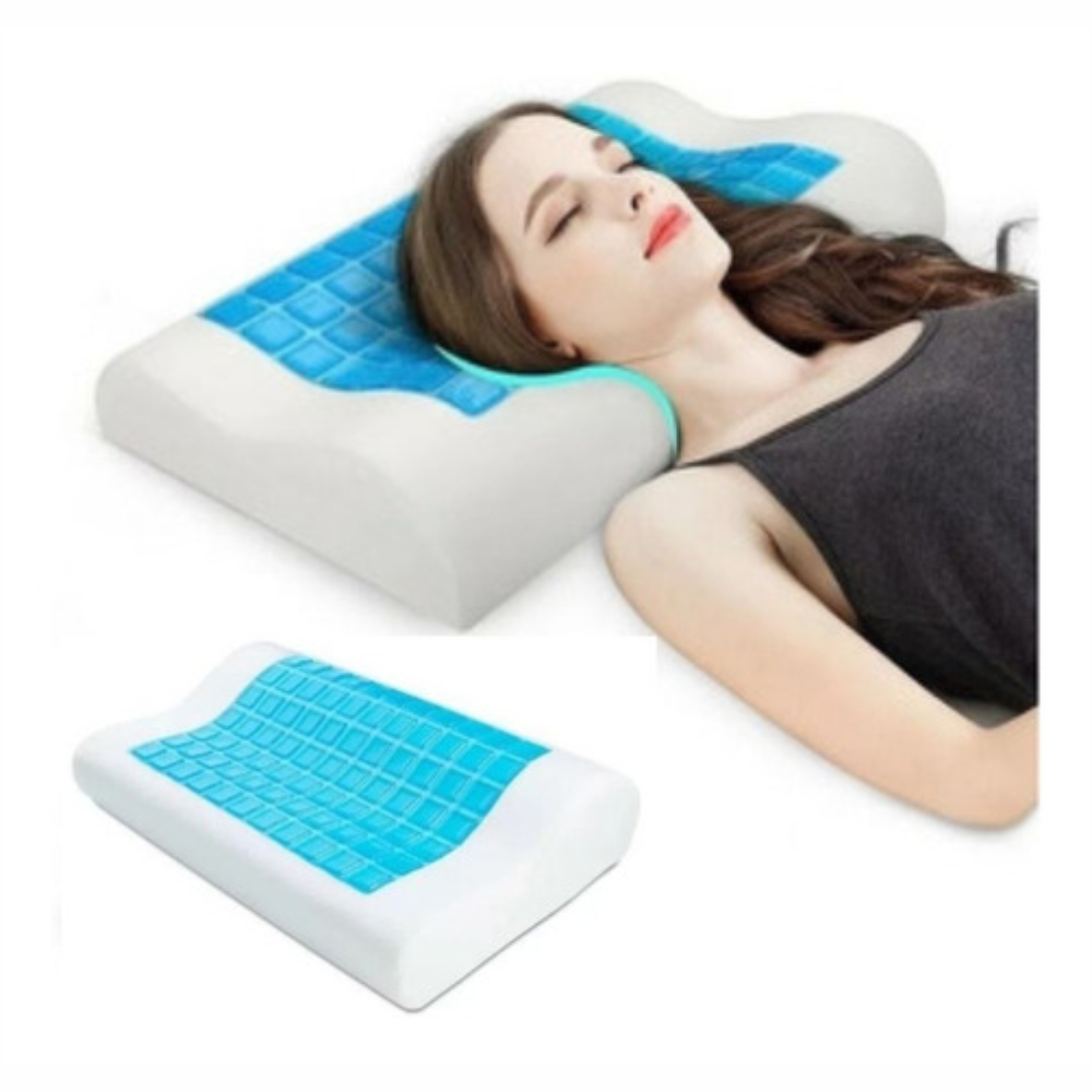 Almohada Ortopédica Viscoelástica Gel Refrescante Funda Doble Cervical