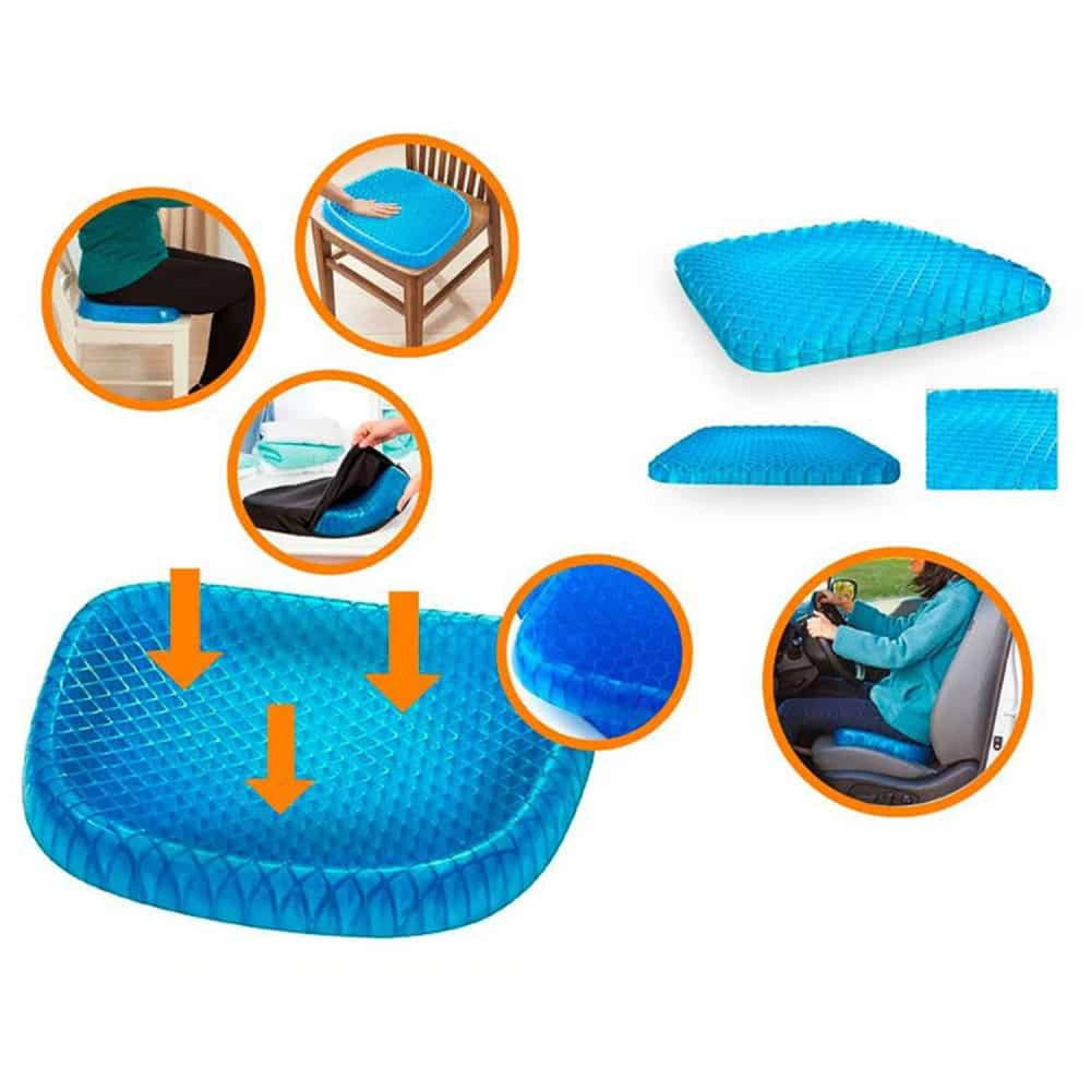 Cojín Gel Silicona Silla Ergonómico Asiento Postura Oficina Carro