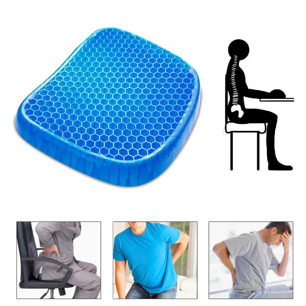 Cojín Gel Silicona Silla Ergonómico Asiento Postura Oficina Carro