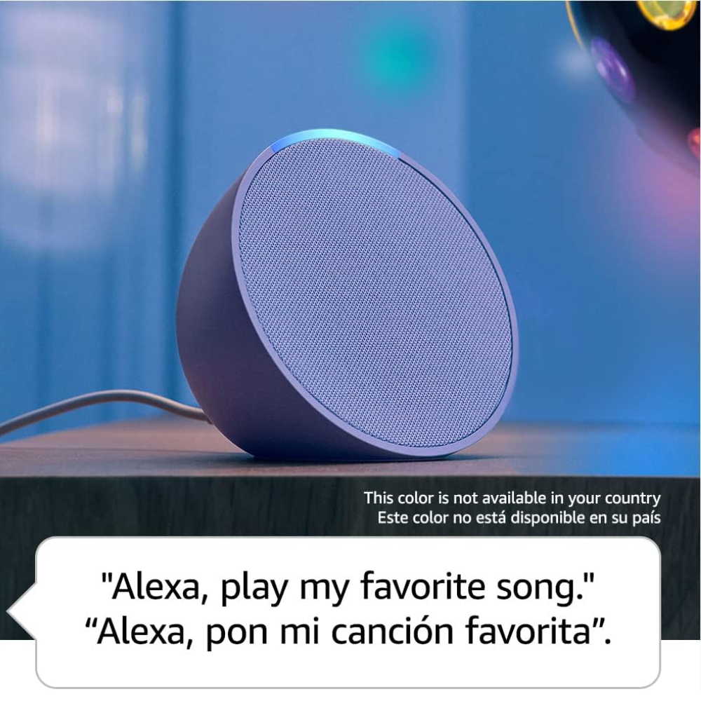 Combo Casa Inteligente Alexa Echo Pop Bombillo Interruptor 2 Enchufes