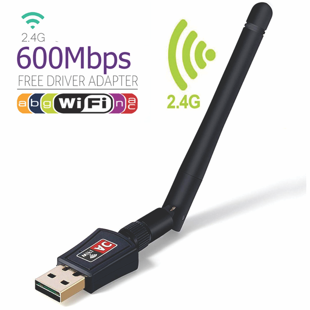 Antena WiFi Receptor USB 600 Mbps 802.11n Adaptador Inalámbrico PC Mac