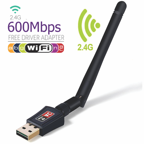 Antena WiFi Receptor USB 600 Mbps 802.11n Adaptador Inalámbrico PC Mac