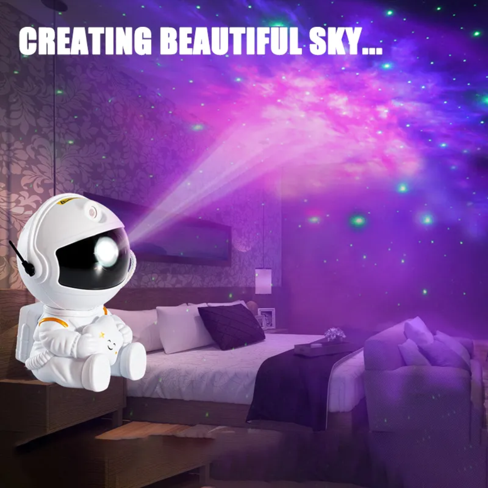 Proyector Astronauta Nebulosa Estrellas 8 Colores Control Remoto Timer