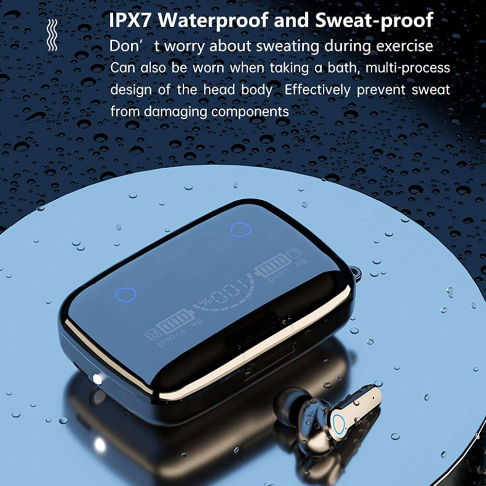 Audífonos Bluetooth 5.2 Inalámbricos M19 Power Bank Pantalla Digital