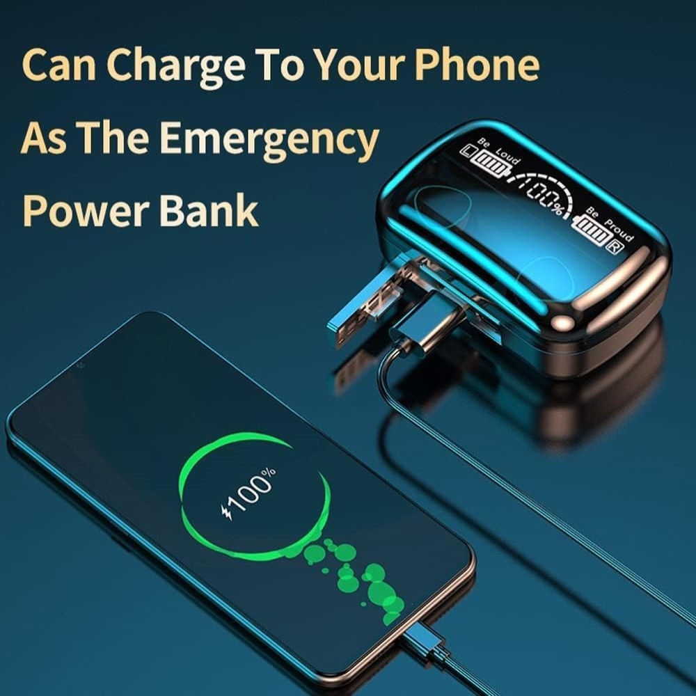 Audífonos Bluetooth 5.2 Inalámbricos M30 Power Bank Pantalla Digital
