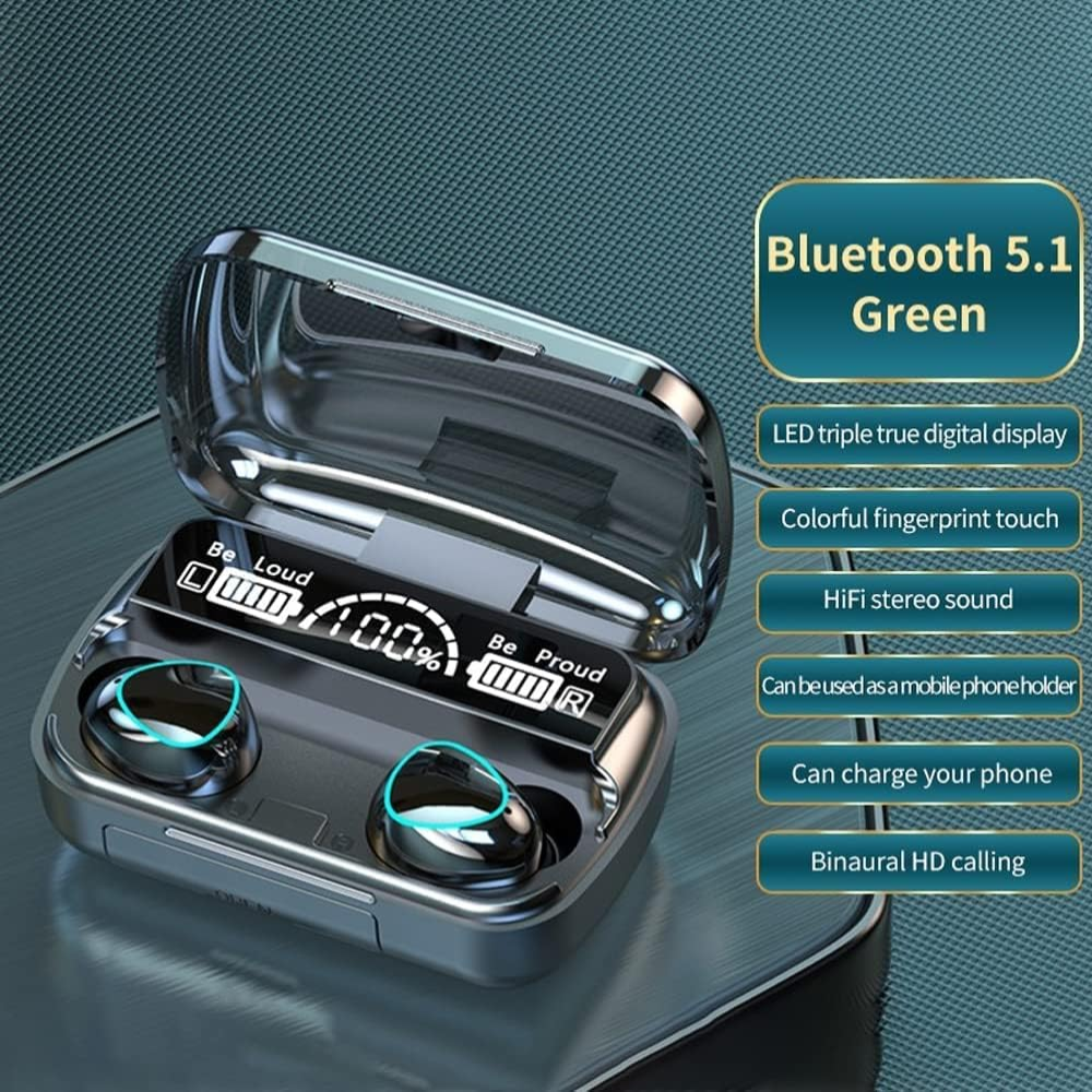 Audífonos Bluetooth 5.2 Inalámbricos M30 Power Bank Pantalla Digital