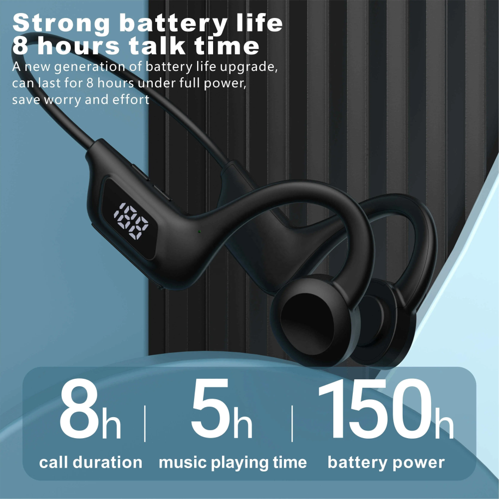 Audífonos Conducción Ósea Bluetooth 5.2 Deportivos Micro SD Running