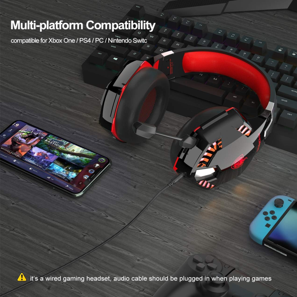 Audífonos Gamer Bluetooth Inalámbricos G2000 Pro Micrófono LED 7.1