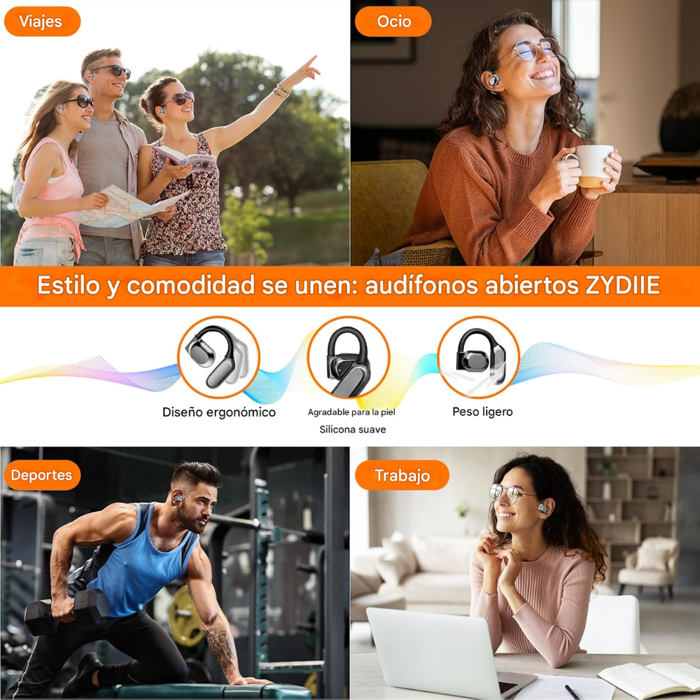 Audífonos Traductores Tiempo Real 144 Idiomas Bluetooth Música 3x1
