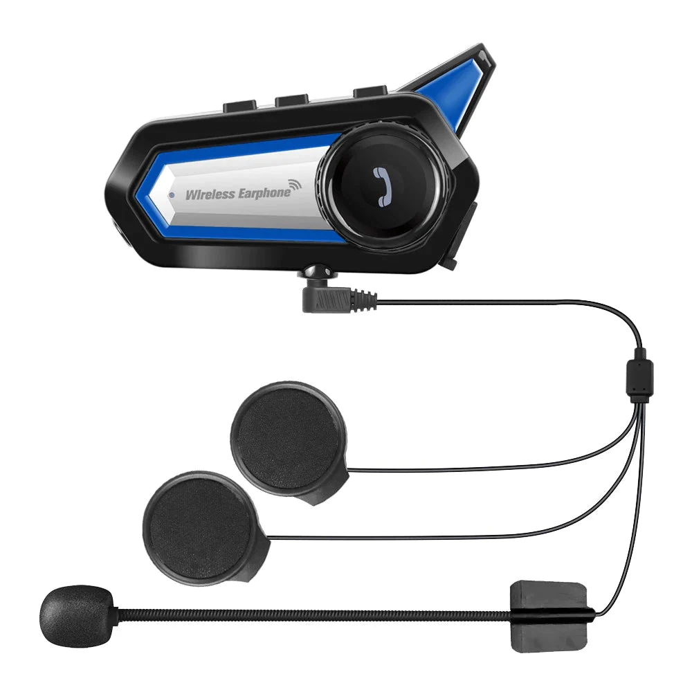 Intercomunicador Casco Moto Bluetooth 5.0 Manos Libres Música 1000mAh