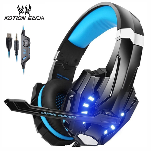 Audífonos Gamer Kotion Each G9000 Luces LED Micrófono PS4 Xbox PC