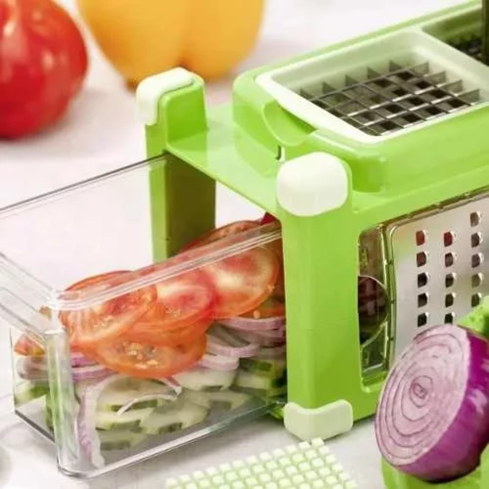Rallador Picador Verduras Cubo 4 Caras Cuchillas Acero Juliana Cocina
