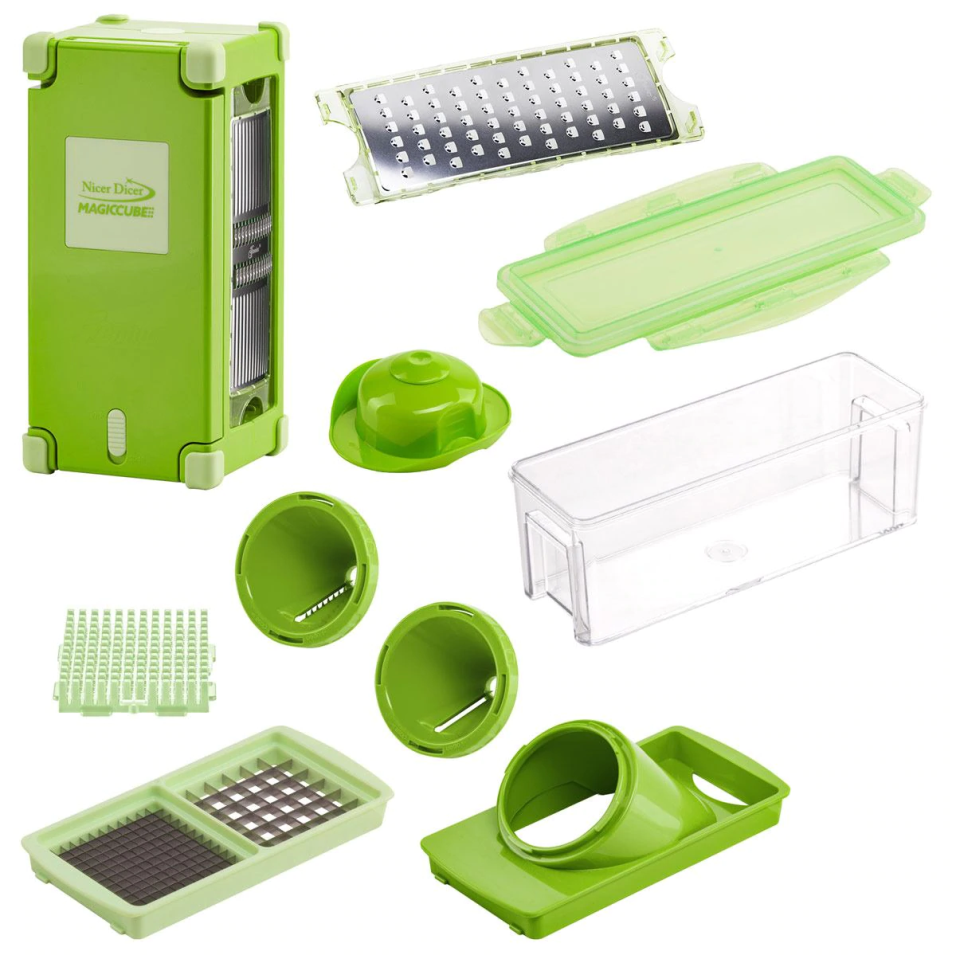 Rallador Picador Verduras Cubo 4 Caras Cuchillas Acero Juliana Cocina