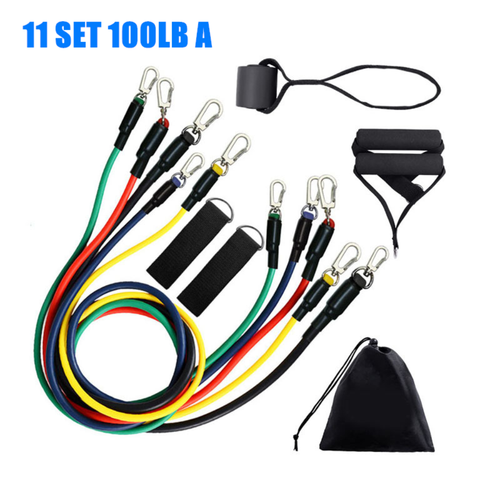 Bandas Elásticas Tubulares Kit X5 Ejercicio Agarres Anclaje Puerta