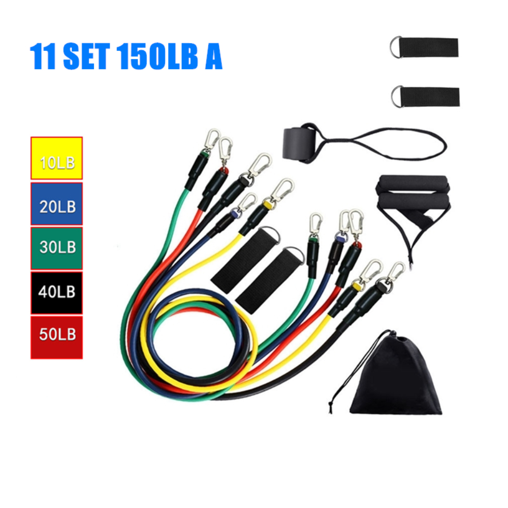 Bandas Elásticas Tubulares Kit X5 Ejercicio Agarres Anclaje Puerta