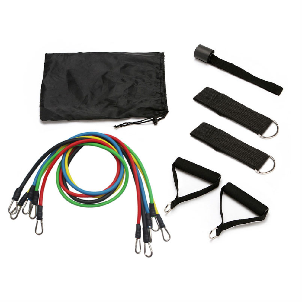 Bandas Elásticas Tubulares Kit X5 Ejercicio Agarres Anclaje Puerta