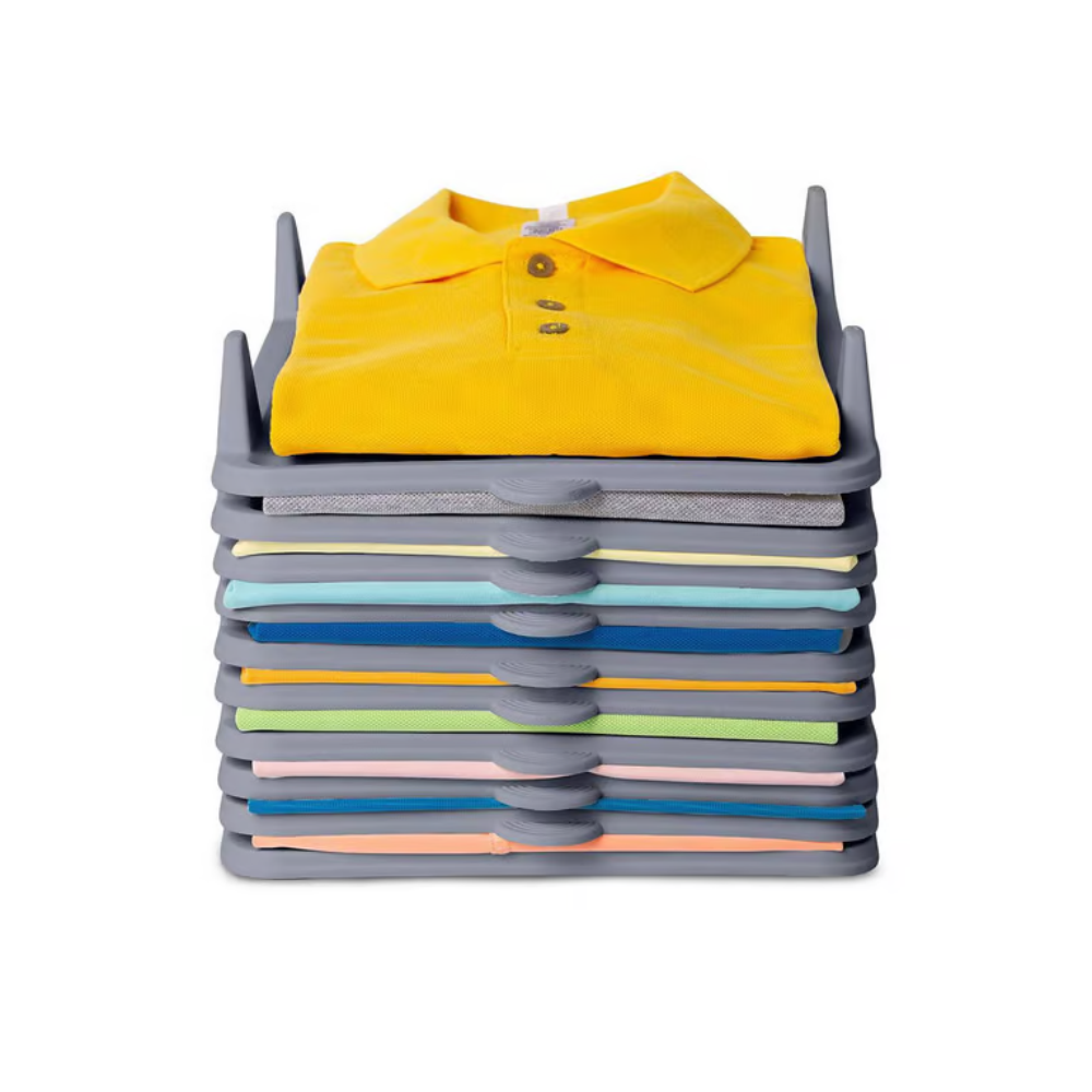 Bandejas Organizadoras Ropa Closet Camisas Pantalones Pack 10 Gris