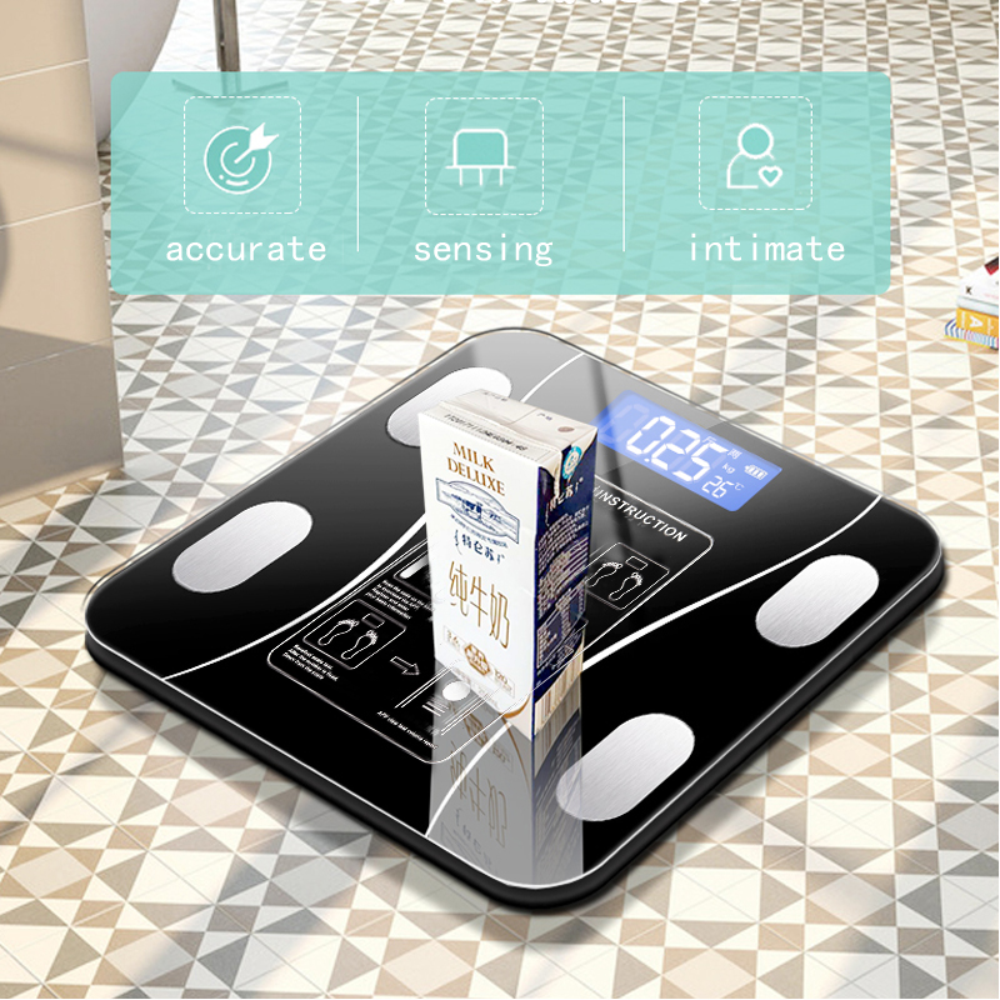 Báscula Inteligente Bluetooth Vidrio Templado Composición Corporal