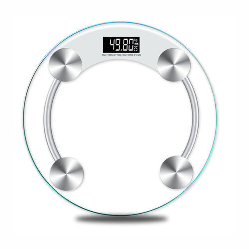 Báscula Peso Digital Vidrio Templado Redonda 150kg Libras Kilos Baño