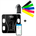 Báscula Bluetooth Digital Vidrio Templado App Kit 5 Bandas Resistencia