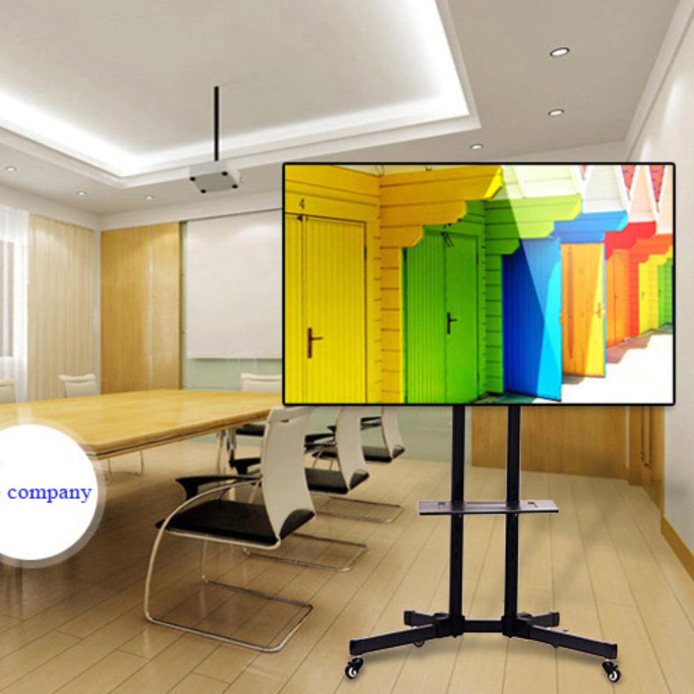 Soporte TV Pedestal Móvil Ruedas 32 70 Pulgadas A1500 Repisa 50kg