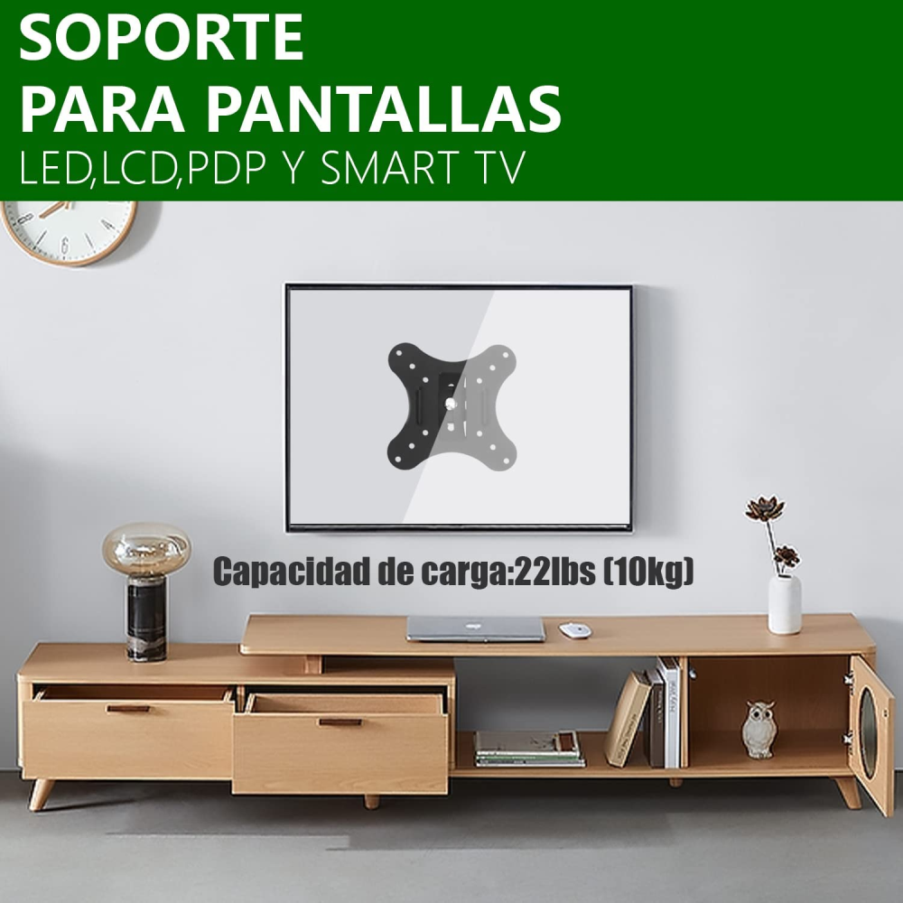 Soporte Pared Movible Monitor TV 10 32 Pulgadas AN210 VESA 100