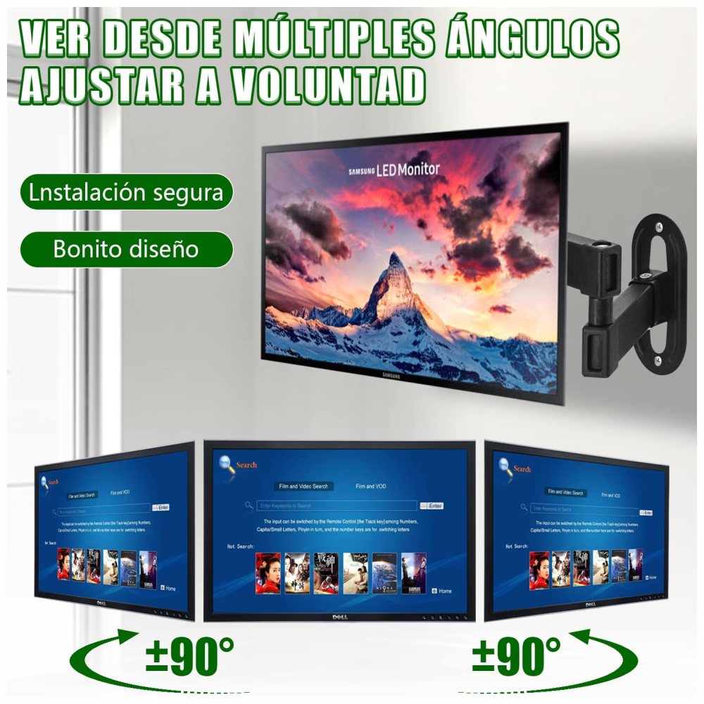 Soporte Pared Movible Monitor TV 10 32 Pulgadas AN210 VESA 100