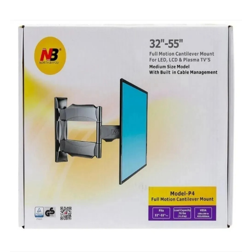 Soporte TV Brazo Movible North Bayou DF400 32 55 Pulgadas Escualizable