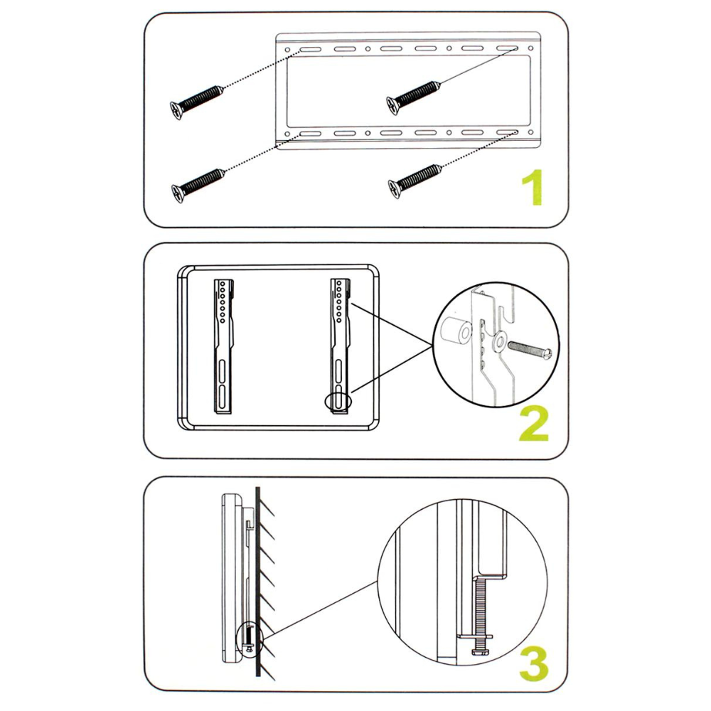 Soporte Pared Fijo TV Monitor 14 42 Pulgadas 25kg Acero Delgado VESA