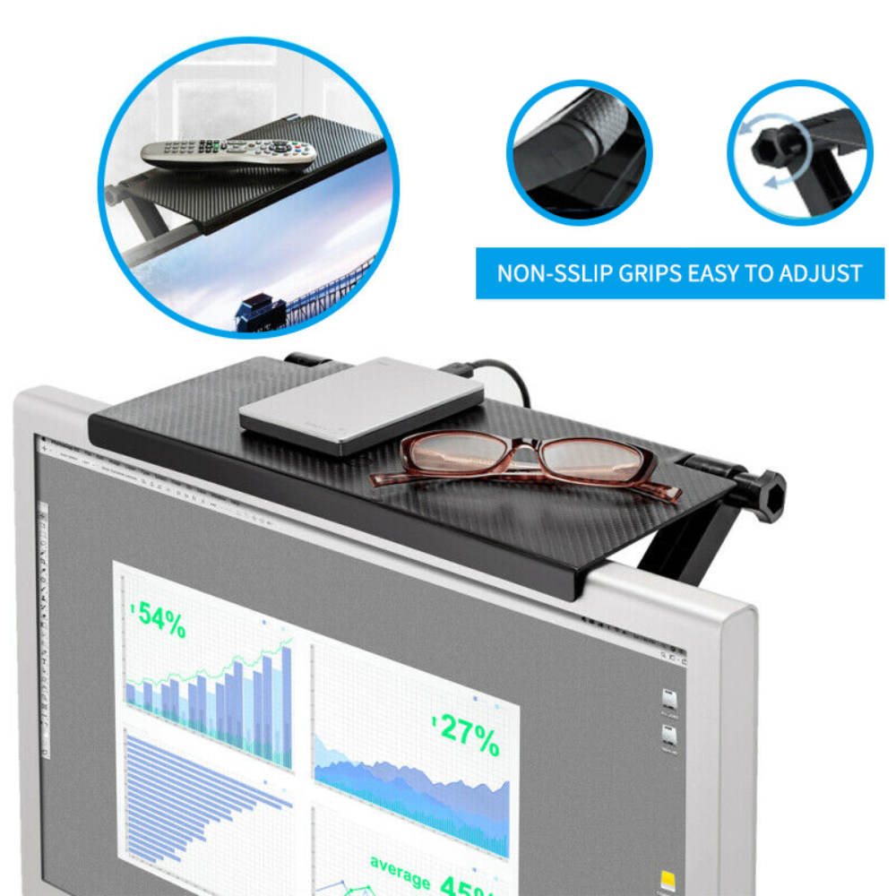 Repisa Soporte Sobre Pantalla TV Monitor Ajustable Plegable TV Box