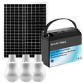 Estación Solar Portátil Batería 110V Panel 20W 4 Bombillos USB