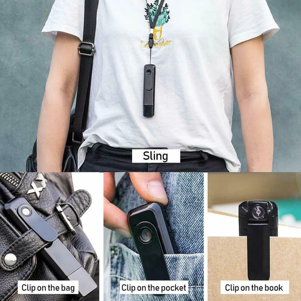 Cámara Corporal Body Cam Full HD 1080p Grabadora Audio Video 560 mAh