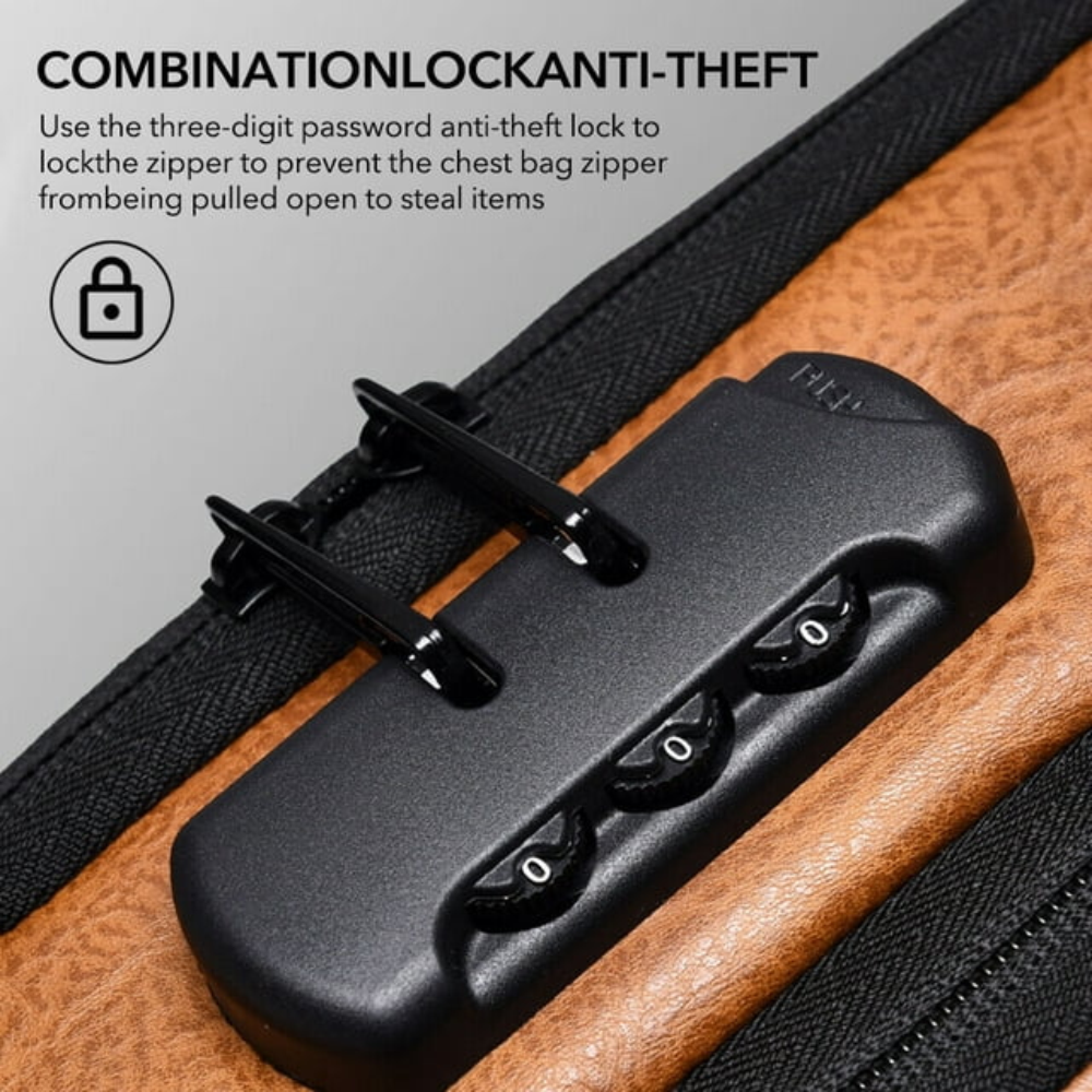 Bolso Antirrobo Weixier Sport Clave Seguridad USB Impermeable Cruzado