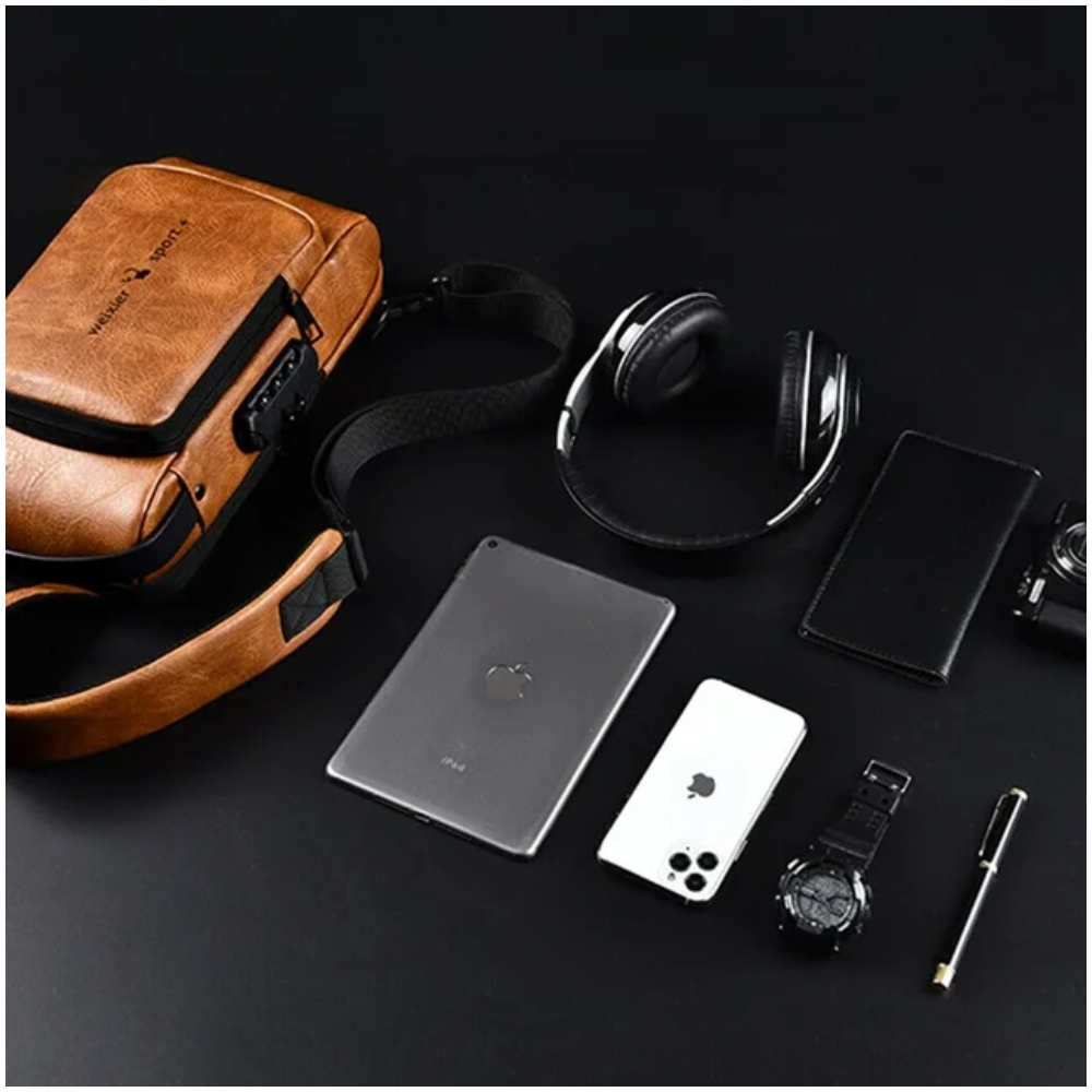 Bolso Antirrobo Weixier Sport Clave Seguridad USB Impermeable Cruzado