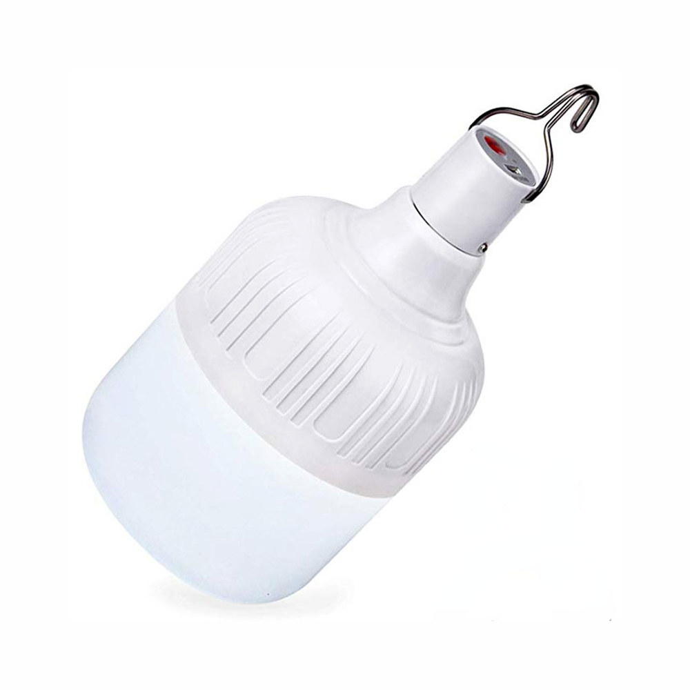 Bombillo LED Recargable Emergencia Gancho USB Camping Apagones IP65