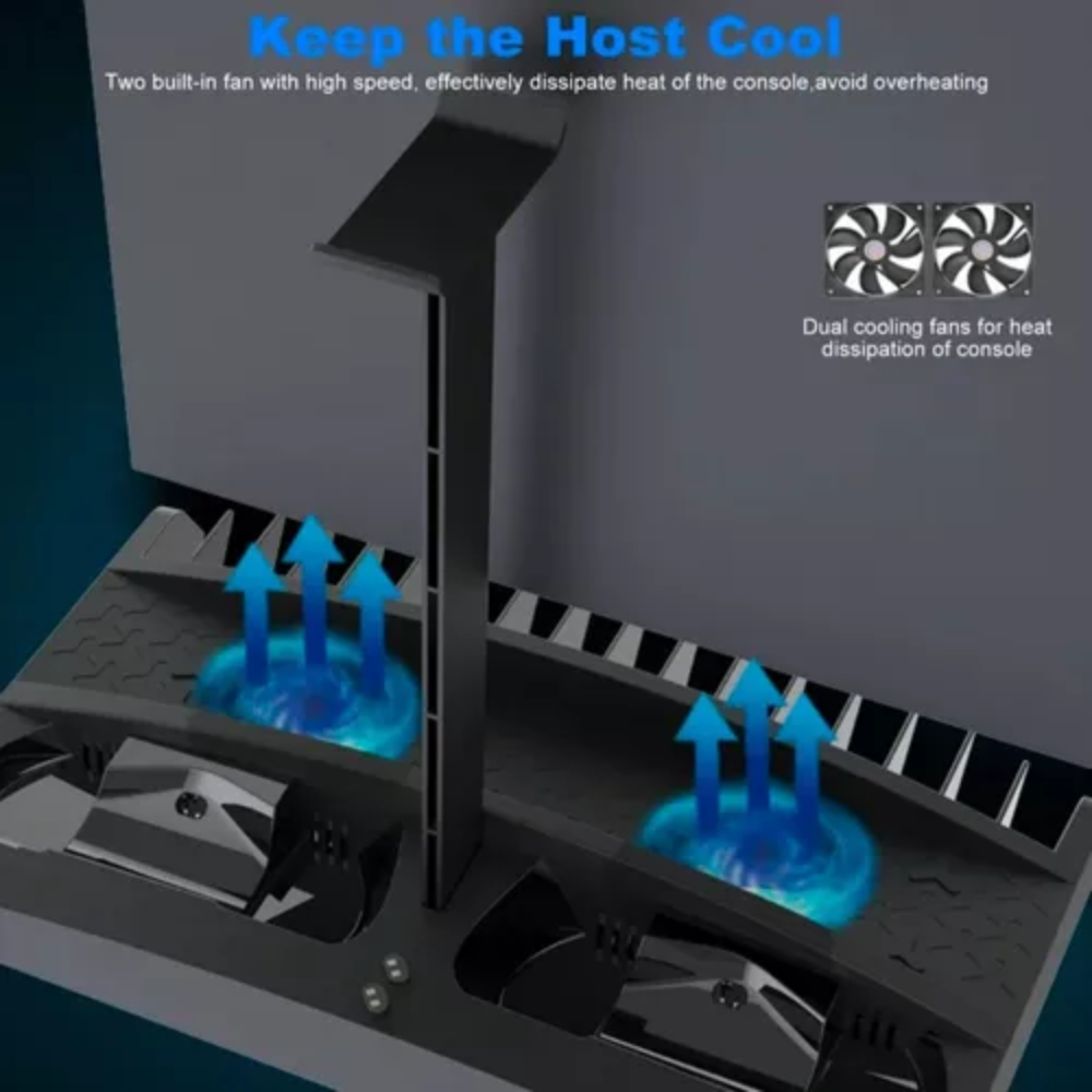 Base Refrigerante PS4 Slim Pro iPega Cargador 2 Controles Ventiladores