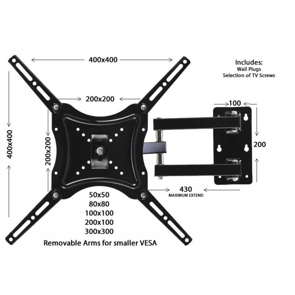 Soporte TV Brazo Extensible 14 55 Pulgadas HDL-117B-2 Giratorio 50kg