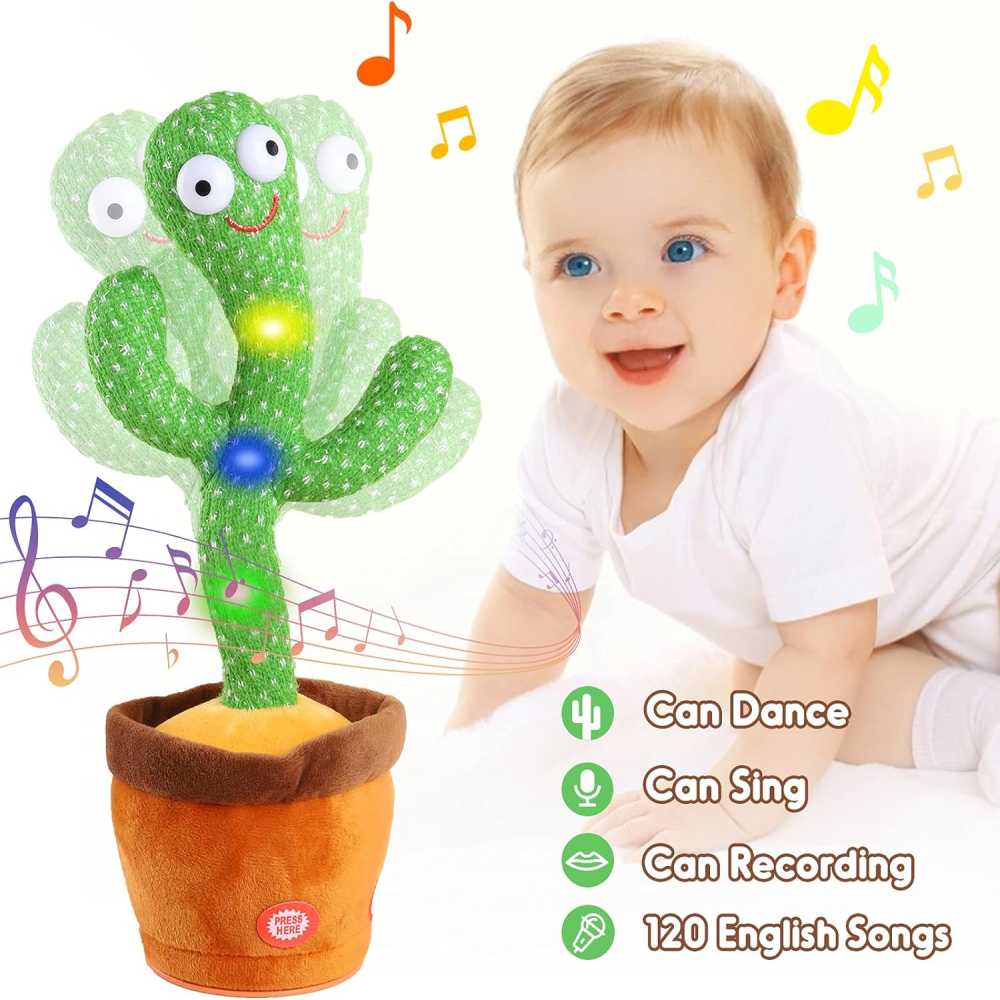 Cactus Bailarín Juguete Repite Voces Canta Baila Interactivo Niños