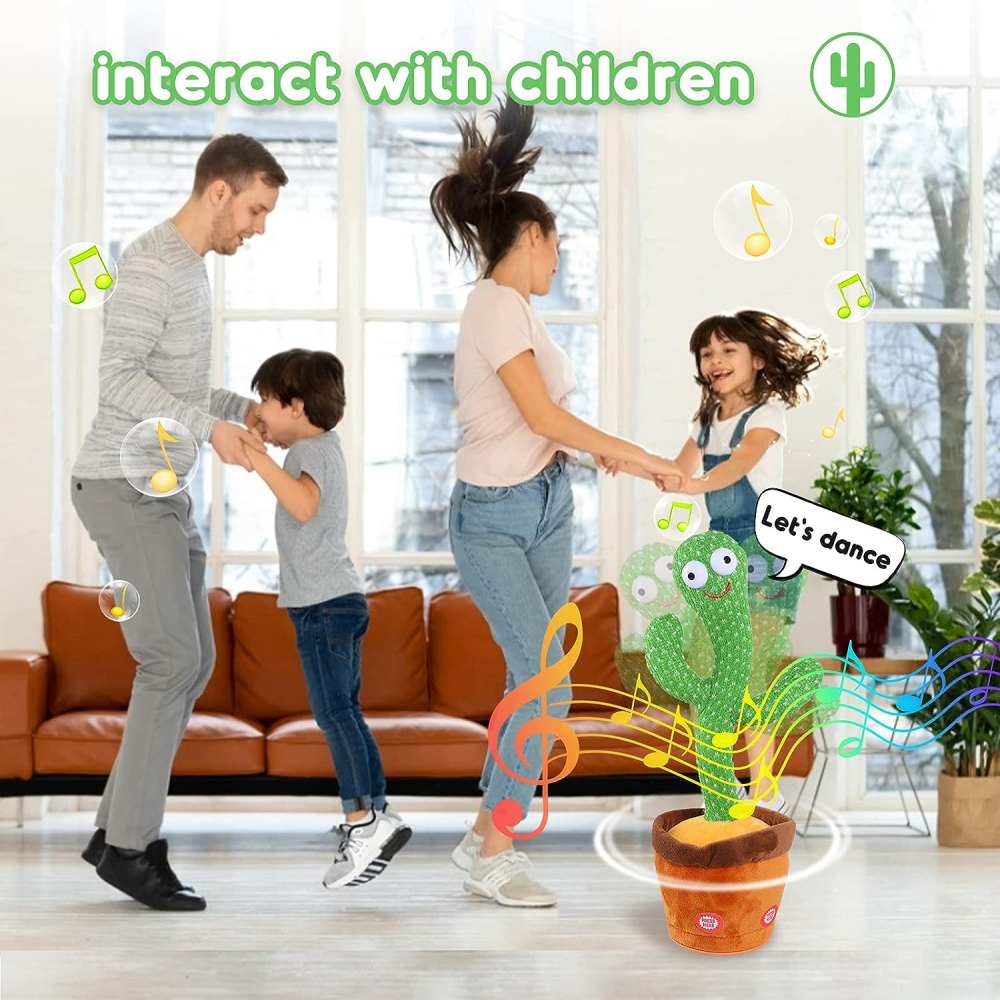 Cactus Bailarín Juguete Repite Voces Canta Baila Interactivo Niños