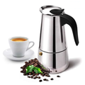Cafetera Italiana Moka Acero Inoxidable 9 Tazas Espresso Estufa Greca