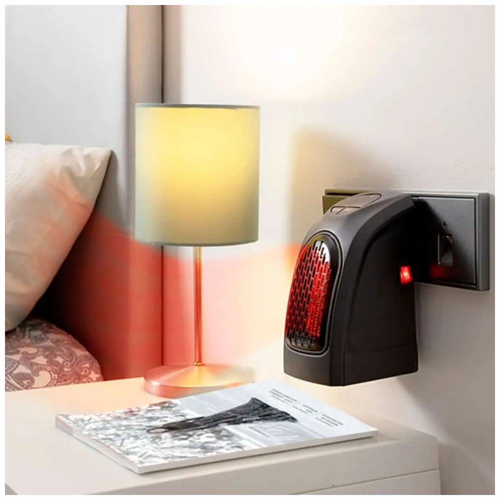 Calefactor Portátil Pared Cerámico 400W Control Remoto Pantalla Timer