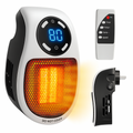Calefactor Eléctrico Portátil Cerámico 500W Pared Control Remoto LED